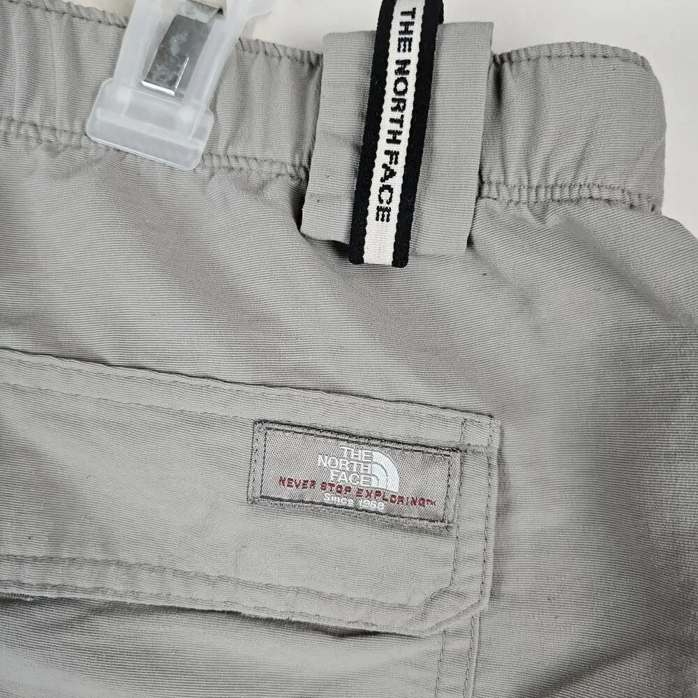 The North Face Pants Convertible Mens Large Beige Tan Cargo Outdoor Hiking Belt